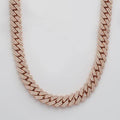 10KR 17.42CTW DIAMOND RECT-CUBAN NECKLACE- - Norma's Jewelry