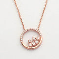14KR 0.20CTW BAGUETTE DIAMOND NECKLACE - CIRCLE /W - Norma's Jewelry