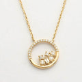 14KY 0.20CTW BAGUETTE DIAMOND NECKLACE - CIRCLE /W - Norma's Jewelry