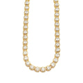 10KY+W 16.50CTW BAGUETTE DIAMOND CLUSTER NECKLACE - Norma's Jewelry