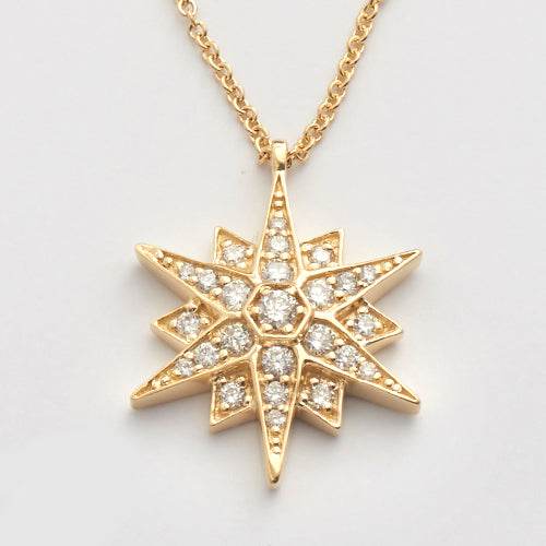 14KY 0.25CTW DIAMOND - STAR NECKLACE - Norma's Jewelry