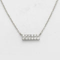 14KW 0.30CTW DIAMOND 2-ROW BAR NECKLACE - Norma's Jewelry