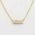 14KY 0.30CTW DIAMOND 2-ROW BAR NECKLACE - Norma's Jewelry