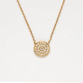 14KY 0.20CTW DIAMOND FLAT DISC NECKLACE - Norma's Jewelry