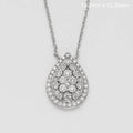 14KW 0.45CTW DIAMOND NECKLACE - TEAR DROP - Norma's Jewelry
