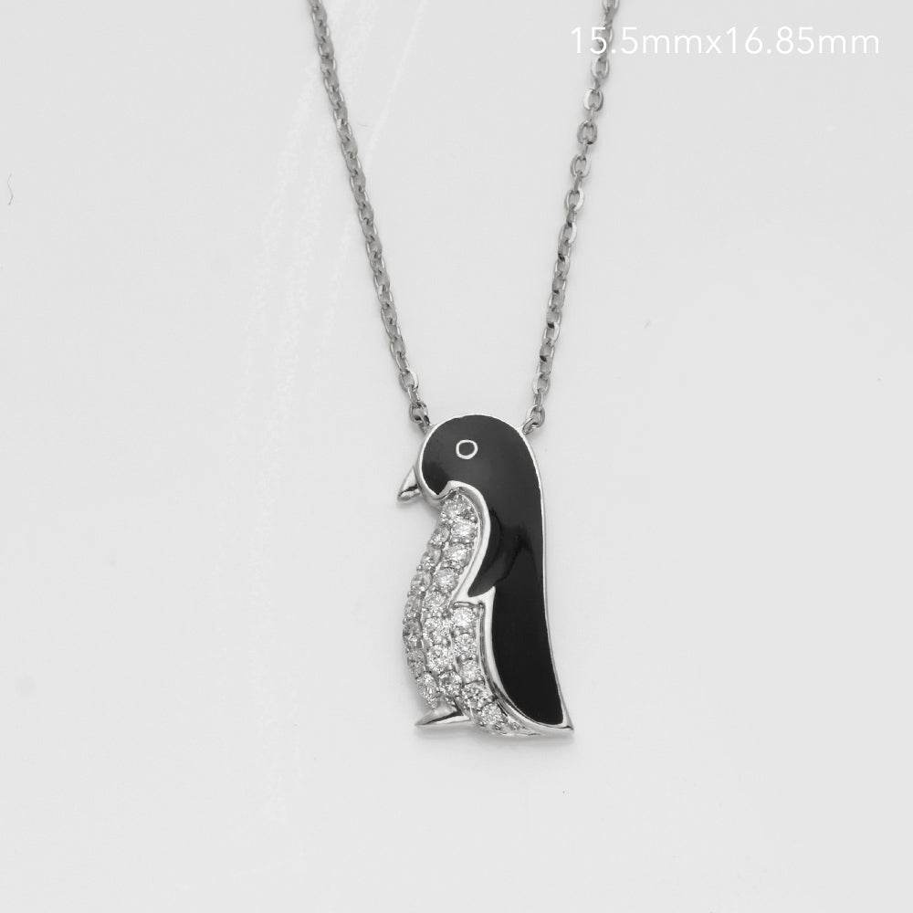 14KW 0.15CT DIAMOND PENGUIN NECKLACE - Norma's Jewelry