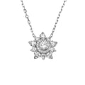 14KW 0.95CTW DIAMOND FLOWER SHAPE FANCY NECKLACE - Norma's Jewelry