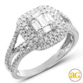 14KW 1.00CTW BAGUETTE DIAMOND BRIDAL RING WITH DOU - Norma's Jewelry