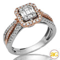 14KW+R 0.85CTW BAGUETTE DIAMOND BRIDAL RING - SING - Norma's Jewelry