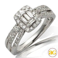 14KW 0.60CTW BAGUETTE DIAMOND RECTANGLE HEAD RING - Norma's Jewelry