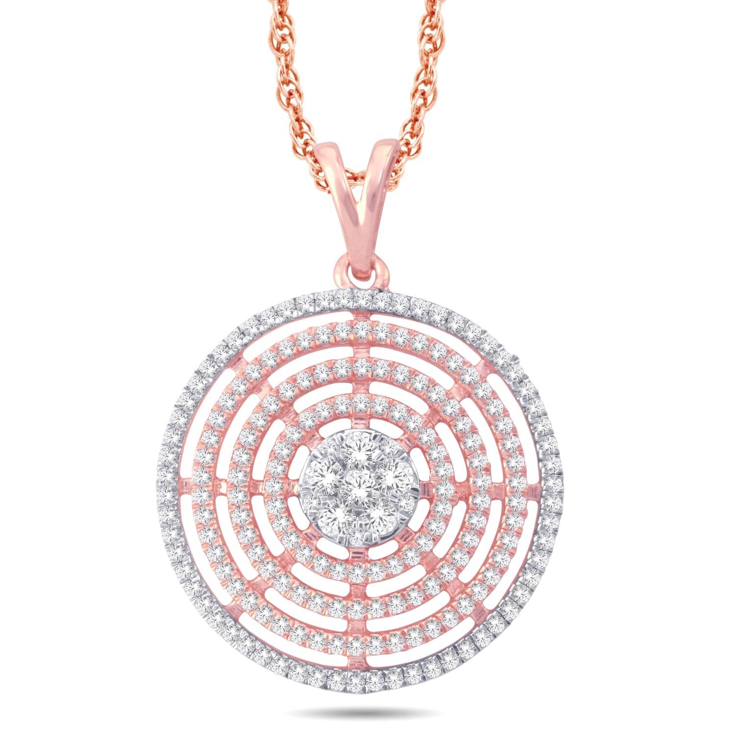 10 Karat White Gold 0.45 Carat Diamonds Flower Pendant-0842129-WG - Norma's Jewelry