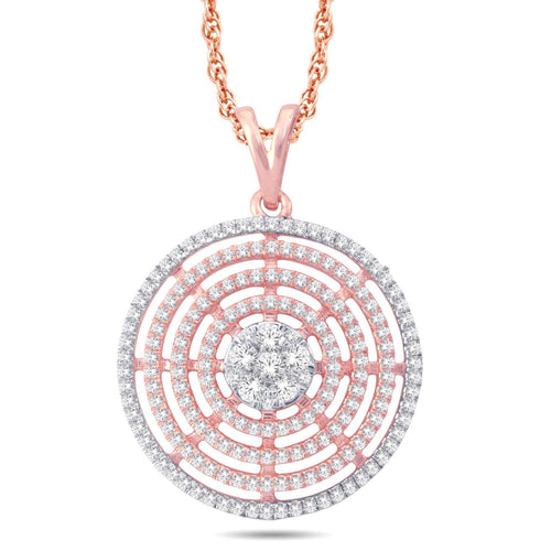 10 Karat White Gold 0.45 Carat Diamonds Flower Pendant-0842129-WG - Norma's Jewelry