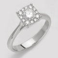 14KW 0.65CTW DIAMOND BRIDAL RING - SINGLE HALO - Norma's Jewelry