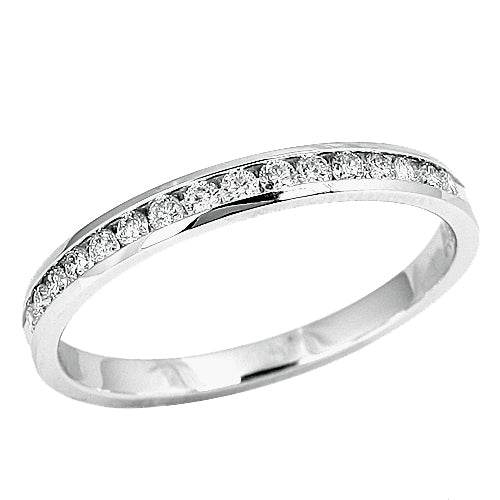 14KW 0.30CTW 16-STONE CHANNEL MACHINE SET BAND - Norma's Jewelry