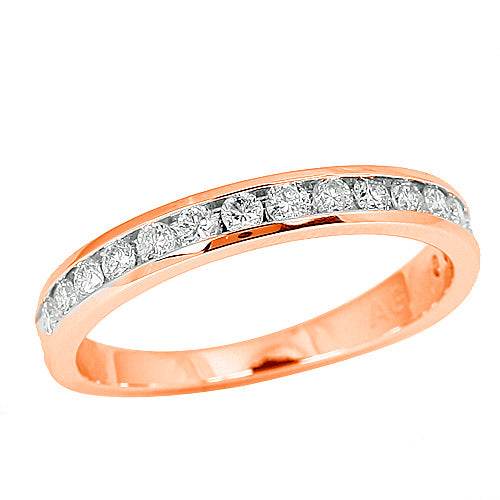 14KR 0.55CTW 16-STONE CHANNEL MACHINE SET BAND - Norma's Jewelry