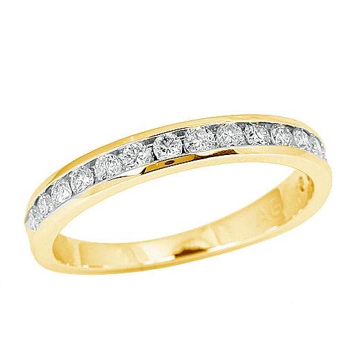 14KY 0.55CTW 16-STONE CHANNEL MACHINE SET BAND - Norma's Jewelry