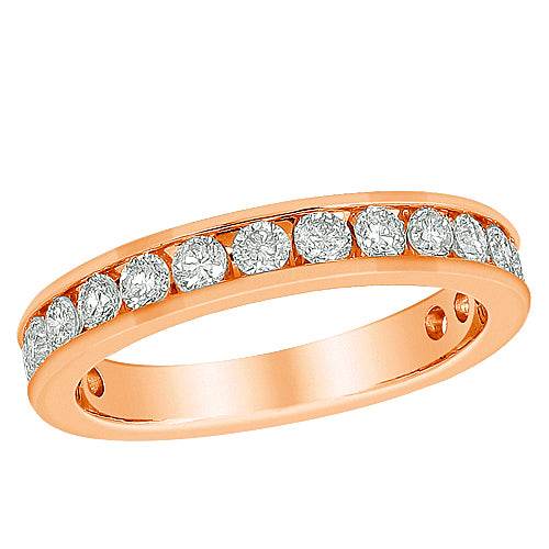 14KR 1.00CTW 19-STONE CHANNEL MACHINE SET BAND - Norma's Jewelry