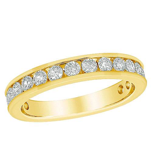 14KY 1.00CTW 19-STONE CHANNEL MACHINE SET BAND - Norma's Jewelry