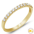 14KY 0.25CTW DIAMOND 13-STONE MACHINE SET BAND - Norma's Jewelry