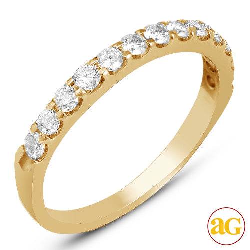 14KY 0.50CTW 13-STONE MACHINE SET BAND - Norma's Jewelry