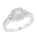14KW 0.50CTW DIAMOND FANCY RING [0.20CT CTR] - Norma's Jewelry