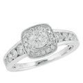 14KW 1.25CTW DIAMOND FACNY RING [0.44CT CTR] - Norma's Jewelry
