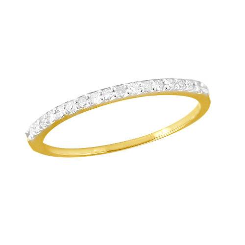 14KY 0.15CTW 17-STONE DIAMOND MACHINE SET BAND - Norma's Jewelry