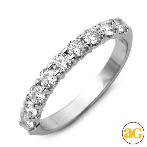 14KW 0.75CTW 9-STONE MACHINE SET BAND - Norma's Jewelry