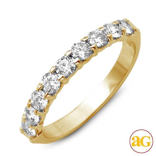 14KY 0.75CTW 9-STONE MACHINE SET BAND - Norma's Jewelry