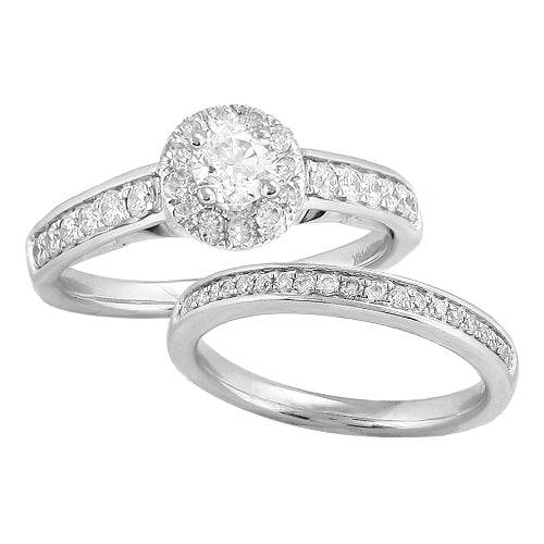 14KW 1.00CTW DIAMOND BRIDAL SET - Norma's Jewelry