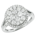 14KR 1.50CTW DIAMOND CLUSTER RING - Norma's Jewelry