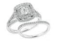 14KW 1.10CTW DIAMOND FANCY BRIDAL SET [0.40CT CTR] - Norma's Jewelry