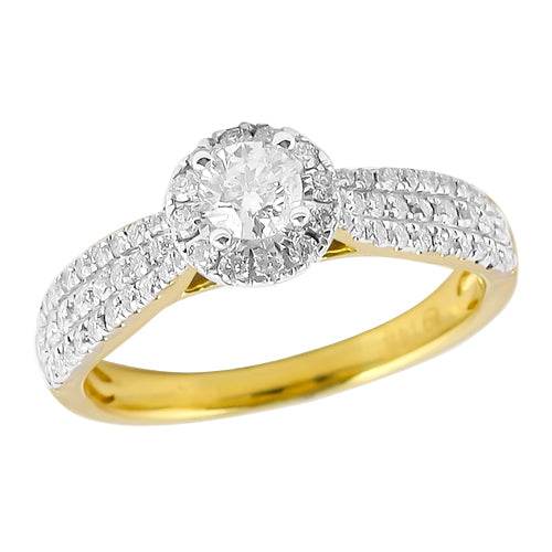14KY 0.80CTW DIAMOND LADIES RING [0.33CT CTR] - Norma's Jewelry