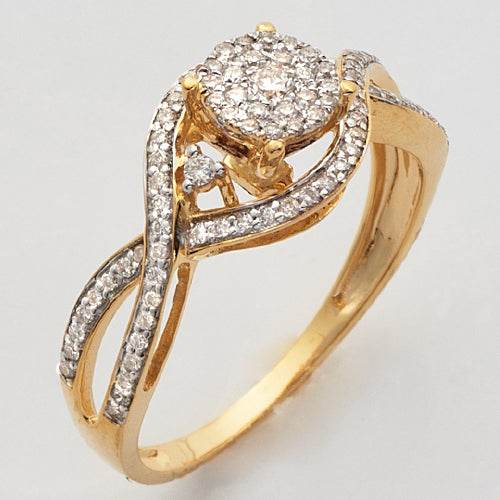 10KY 0.33CTW DIAMOND CLUSTER RING - Norma's Jewelry