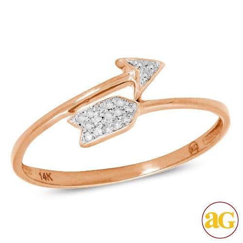 14KR 0.10CTW DIAMOND ARROW RING - Norma's Jewelry