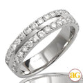 14KW 1.00CTW DIAMOND TWO ROW MACHINE SET BAND - Norma's Jewelry