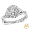 14KW 1.00CTW DIAMOND BRIDAL RING [0.20CT CTR] - Norma's Jewelry
