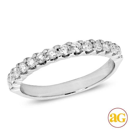 14KW 0.50CTW DIAMOND 14-STONE MACHINE SET BAND - Norma's Jewelry