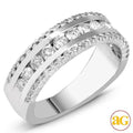 14KW 1.00CTW DIAMOND MACHINE SET 3-ROW BAND - Norma's Jewelry