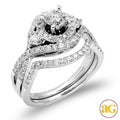 14KW 1.15CTW DIAMOND BRIDAL SET [0.41CT CTR] - Norma's Jewelry