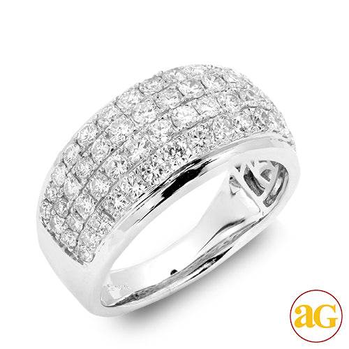 14KW 1.65CTW DIAMOND 4-ROW BAND - Norma's Jewelry