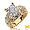 10KY 1.00CTW DIAMOND CINDERELLA RING - Norma's Jewelry