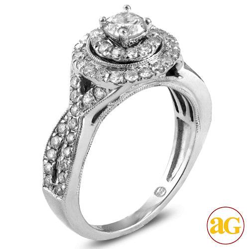14KW 1.10CTW DIAMOND BRIDAL RING [0.25CT CTR] - Norma's Jewelry