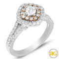 14KW+R 1.00CTW DIAMOND RING WITH PINK BASKET [0.24 - Norma's Jewelry