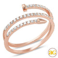 14KR 0.35CTW DIAMOND DESIGNER "NAIL" RING