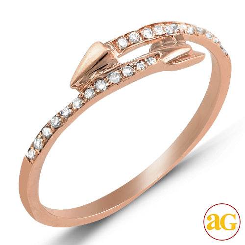 14KR 0.15CTW DIAMOND DESIGNER ARROW RING - Norma's Jewelry