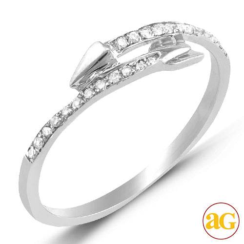 14KW 0.15CTW DIAMOND DESIGNER ARROW RING - Norma's Jewelry