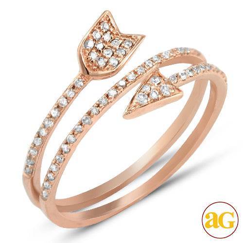 14KR 0.25CTW DIAMOND DESIGNER ARROW RING - Norma's Jewelry