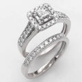 14KW 0.95CTW PRINCESS CUT DIAMOND BRIDAL SET - Norma's Jewelry