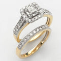 14KY 0.95CTW PRINCESS CUT DIAMOND BRIDAL SET - Norma's Jewelry